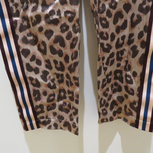 MOTHER The Lounger Ankle Pants in Wildcat Satin Leopard Print Large Mob Wife - Picture 9 of 15